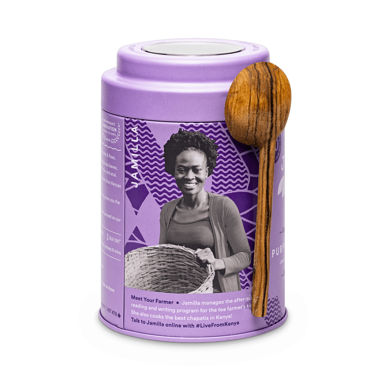 JusTea: Purple Chocolate - Dose & Löffel - Lila Tee